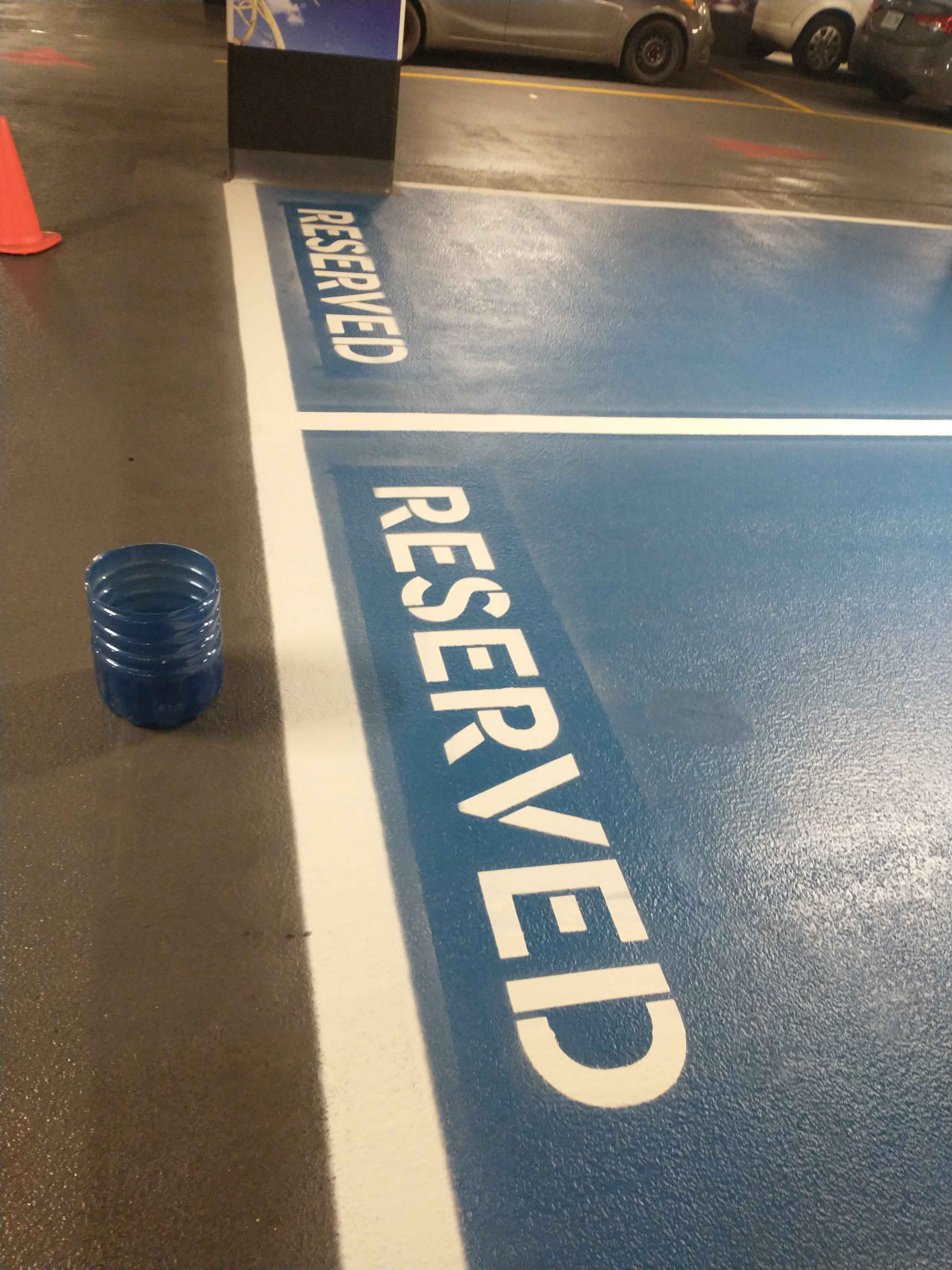 Custom Stenciling in Parking Lot