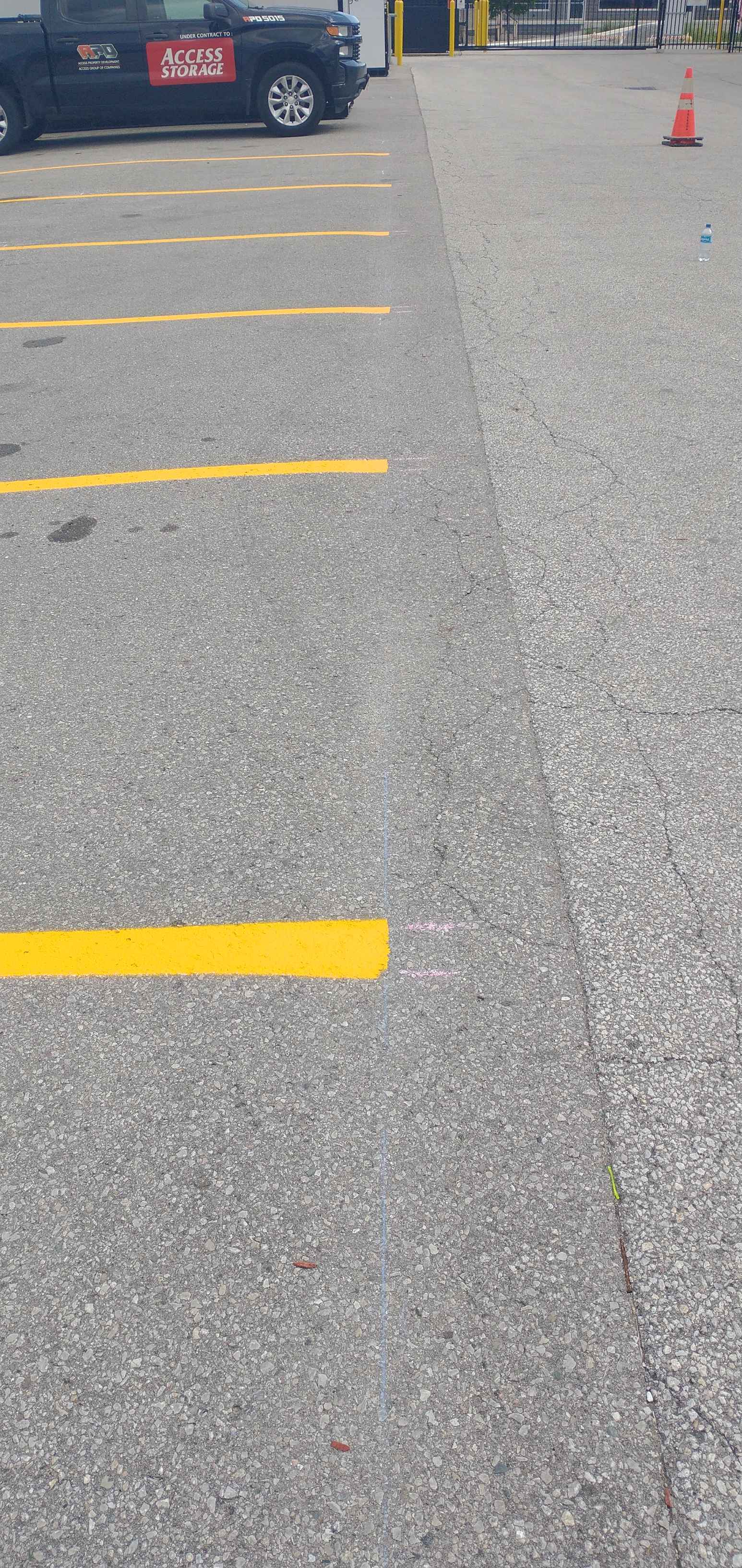 Parking lot crack inspection